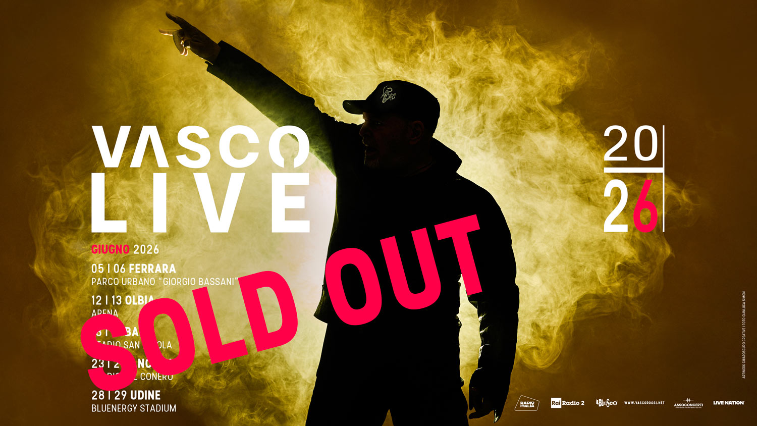 Locandina Vasco Live 2026