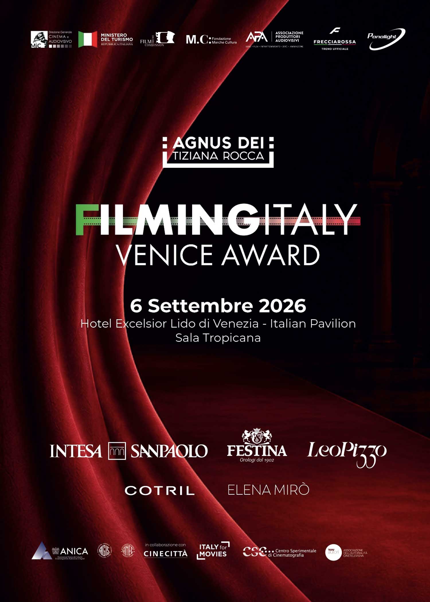 Frecciarossa treno ufficiale del Filming Italy Venice Award 2026