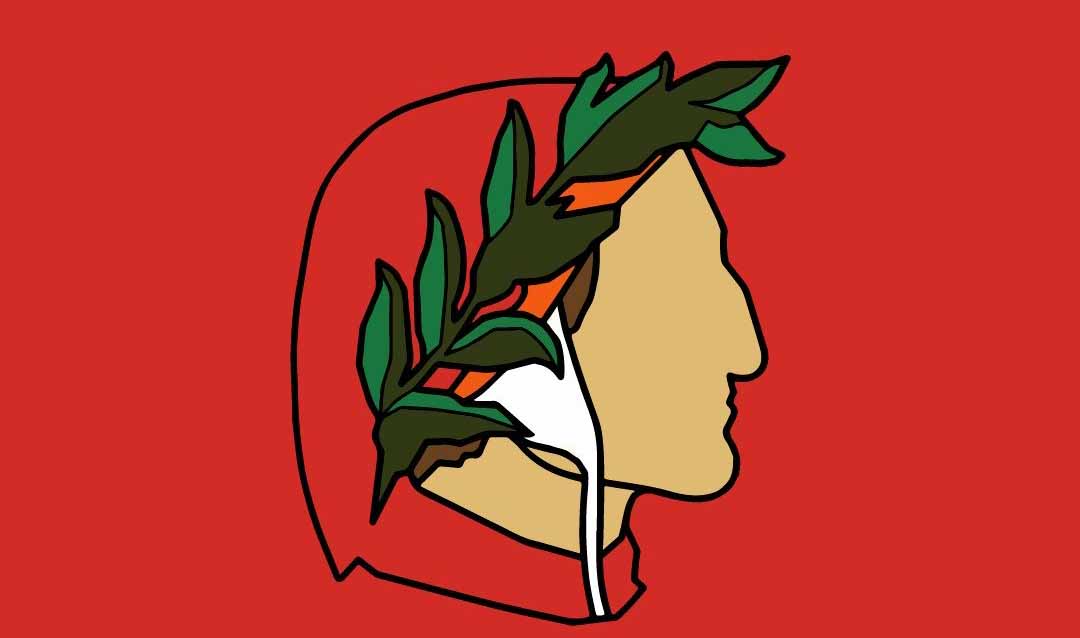 Illustrazione del profilo di Dante