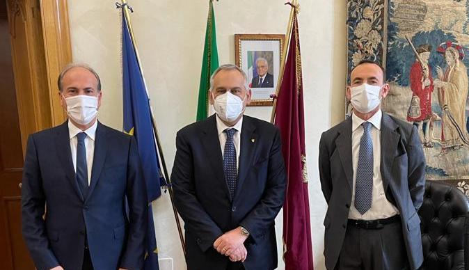 Gianfranco Battisti, AD di FS Italiane, incontra il capo della Polizia Lamberto Giannini