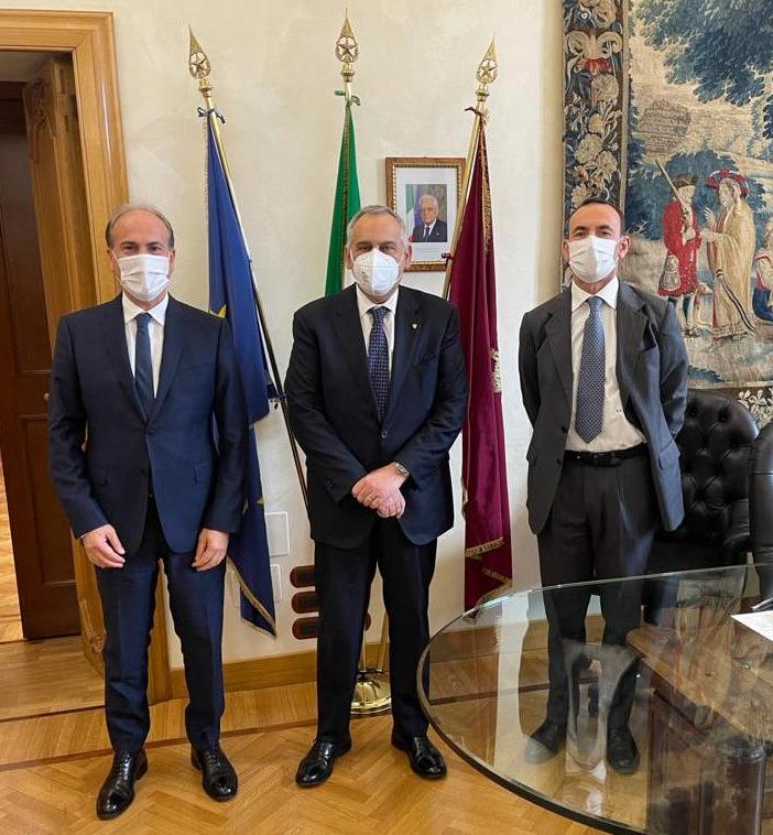 Incontro tra Gianfranco Battisti, AD di FS Italiane, e Lamberto Giannini, capo della Polizia di Stato