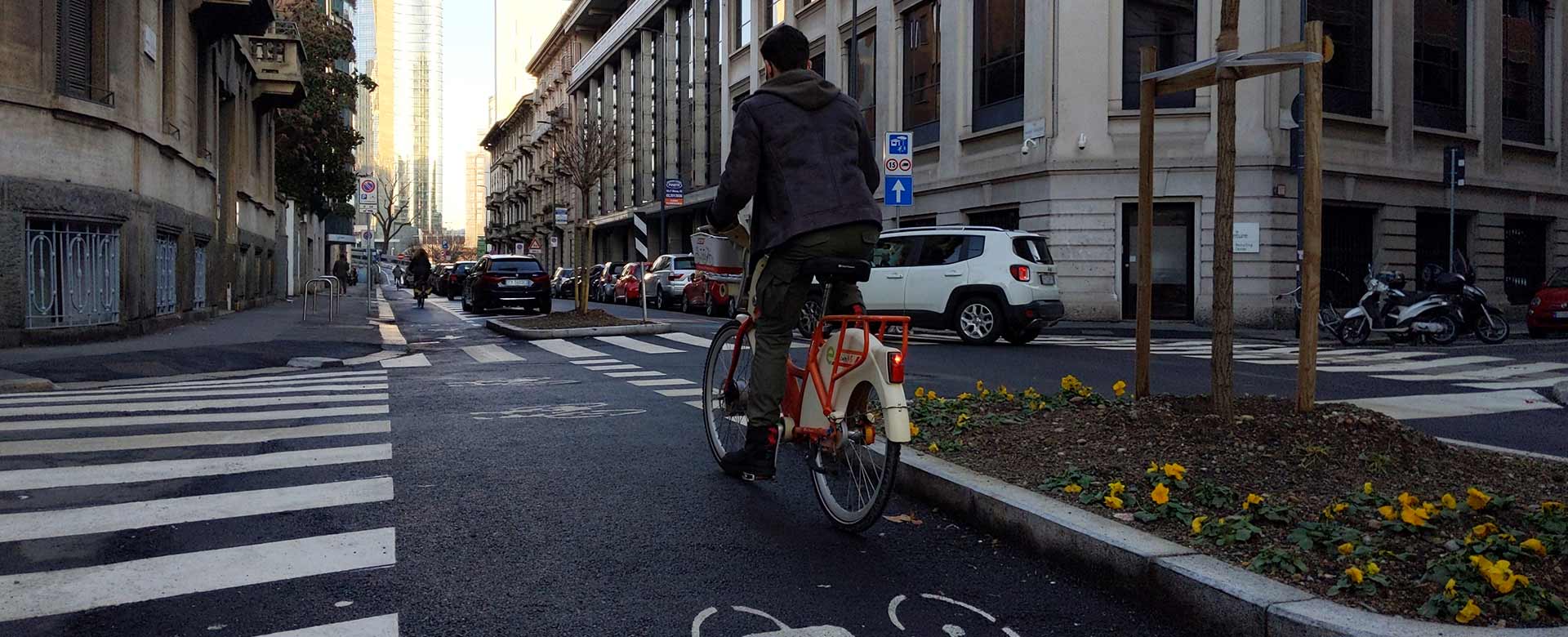 Bike lane a Milano