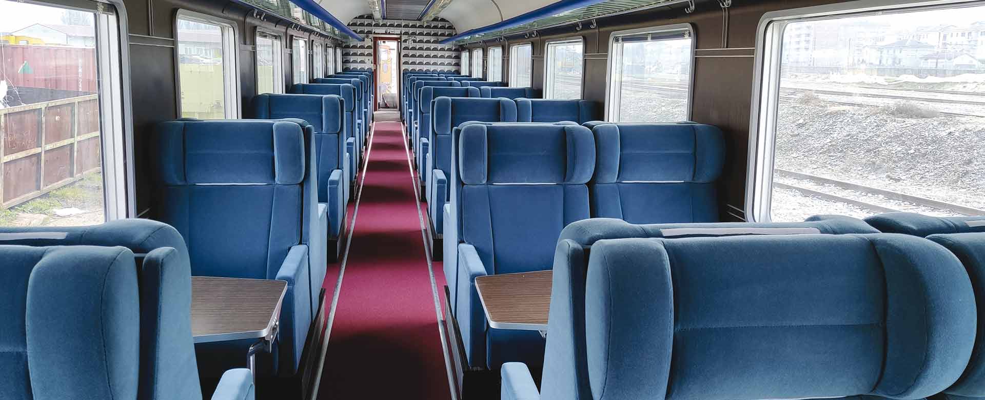 Immagine dell’interno di una carrozza Gran Confort della seconda serie