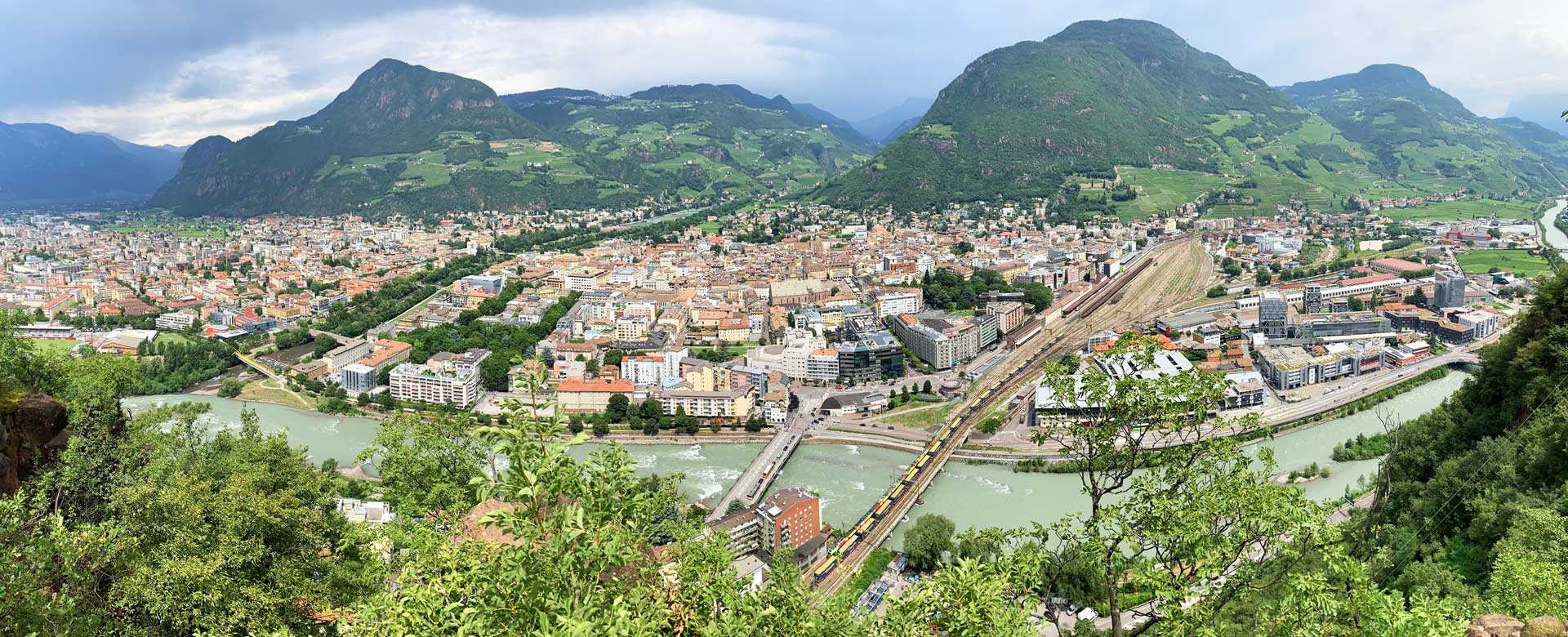 Veduta aerea di Bolzano