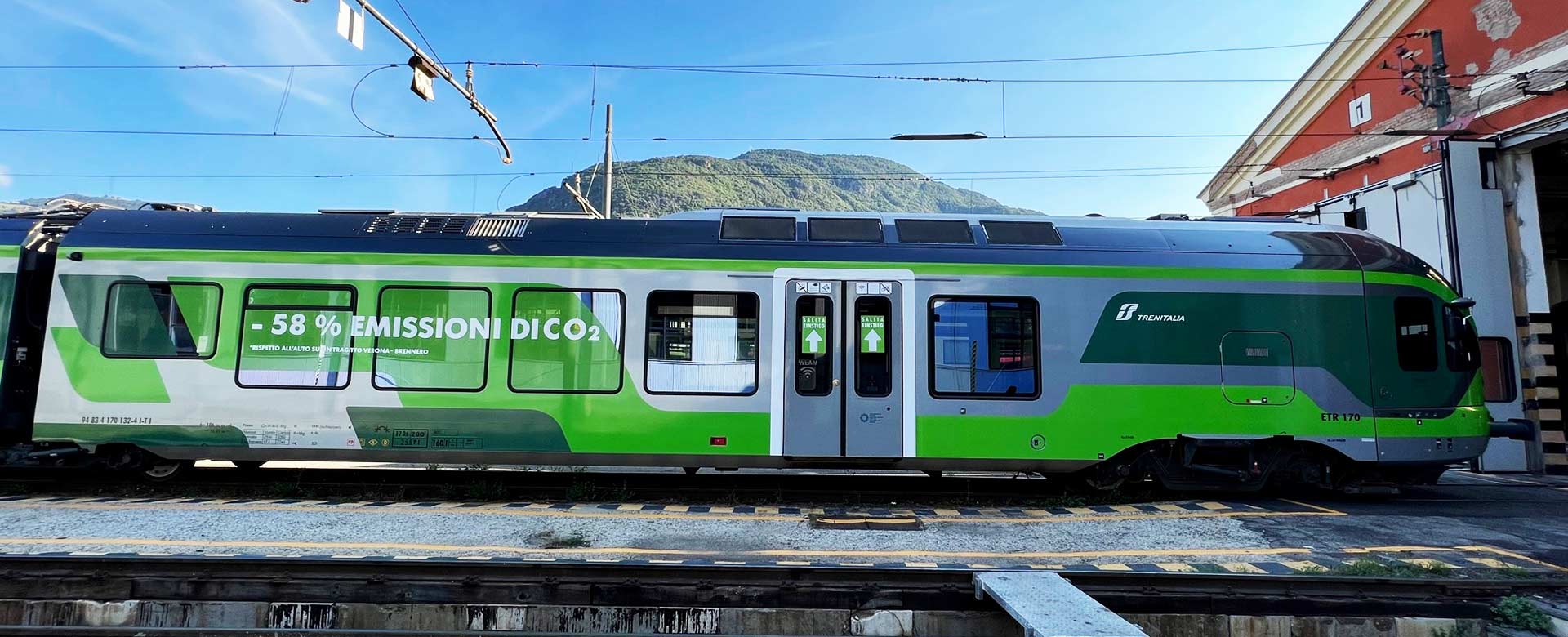 Treno regionale Flirt con livrea dedicata alla sostenibilità