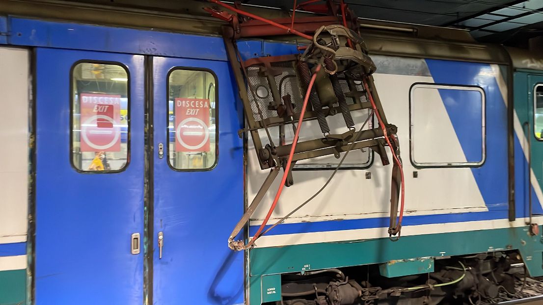 Treno danneggiato