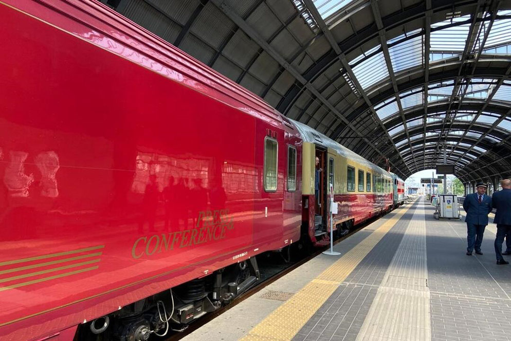 Treno ospitante la conferenza stampa di presentazione della stagione 2022 dei treni storici in Lombardia