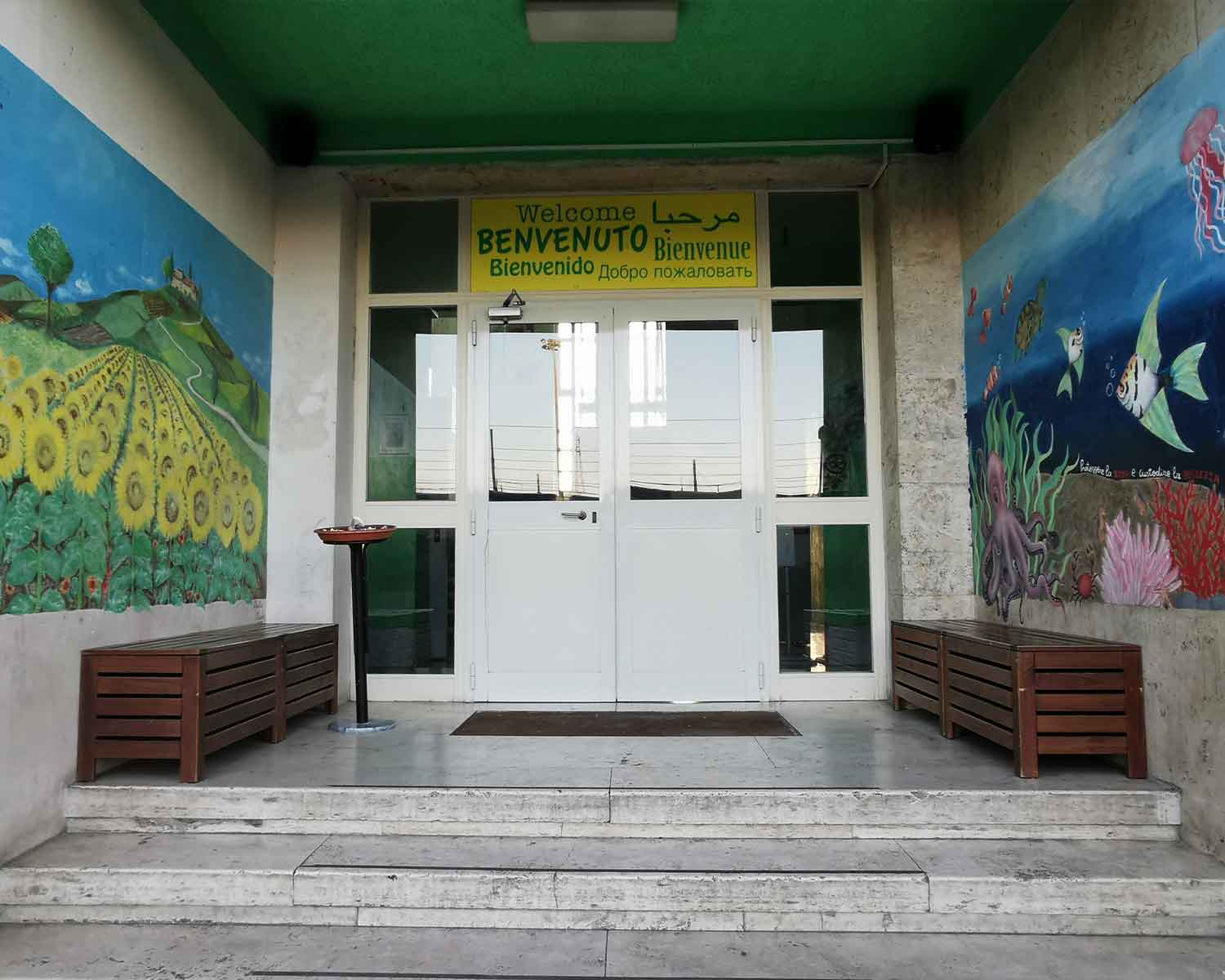 L’ingresso del Centro Pedro Arrupe
