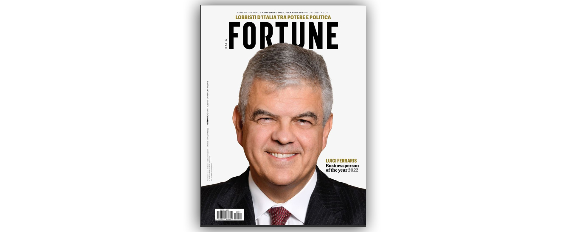Luigi Ferraris, AD del Gruppo FS, sulla copertina di Fortune Italia