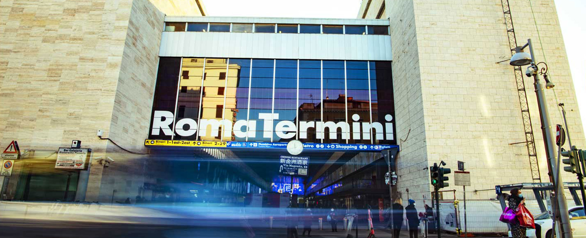 Facciata della stazione Termini di Roma