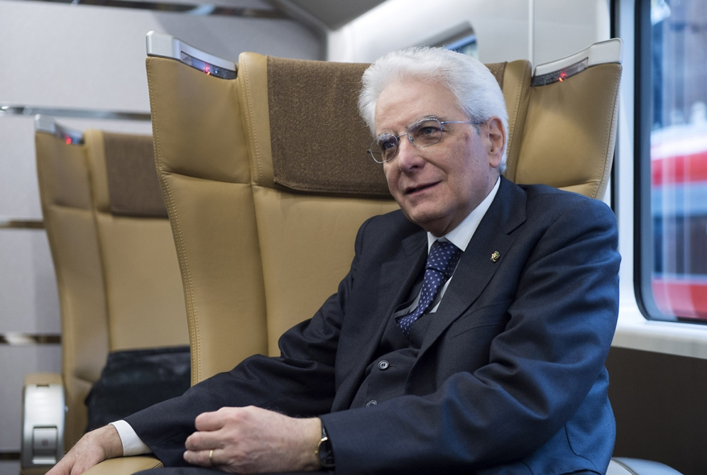 Il Presidente della Repubblica Sergio Mattarella torna da Milano a Roma per il viaggio inaugurale del Frecciarossa 1000 ©Quirinale