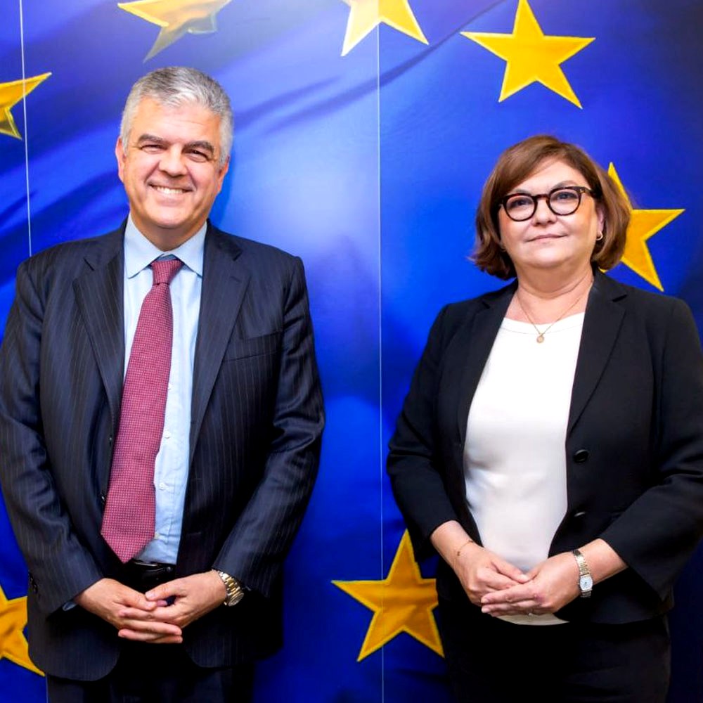 L'AD del Gruppo FS Luigi Ferraris e la Commissaria Europea ai Trasporti Adina Ioana Valean