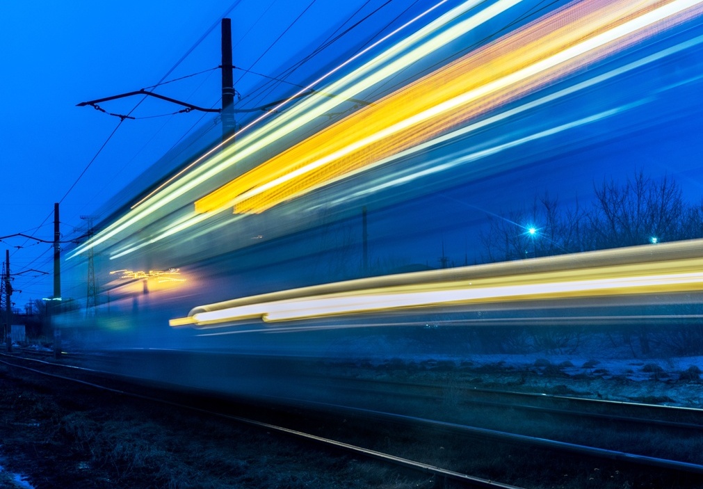 treno in corsa