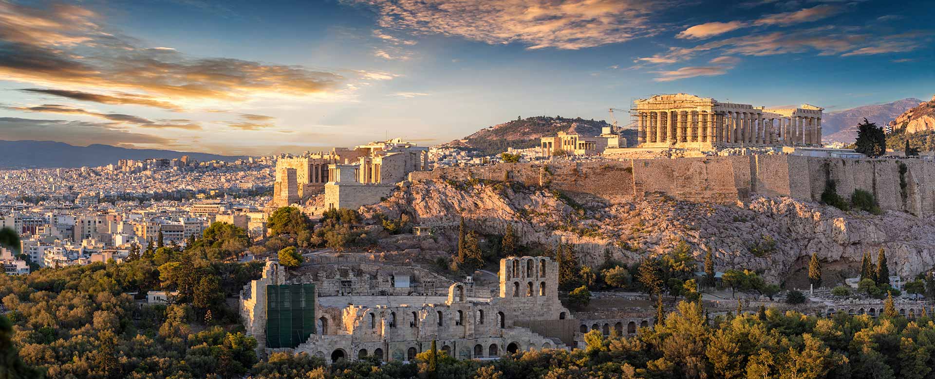 Foto aerea dell'Acropoli di Atene
