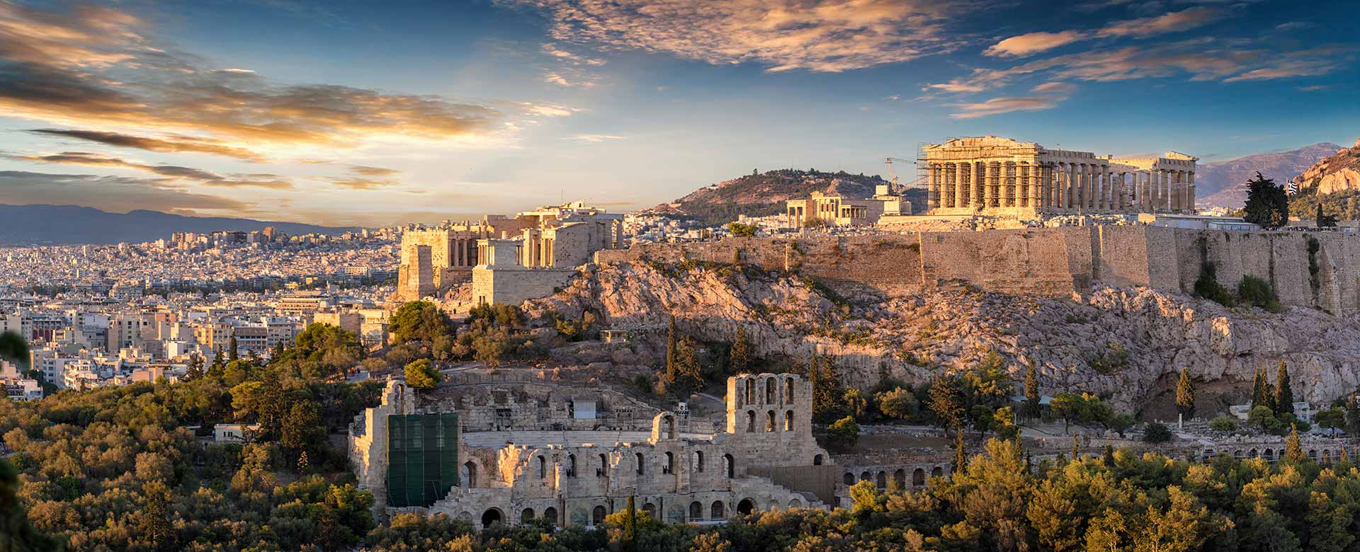 Foto aerea dell'Acropoli di Atene