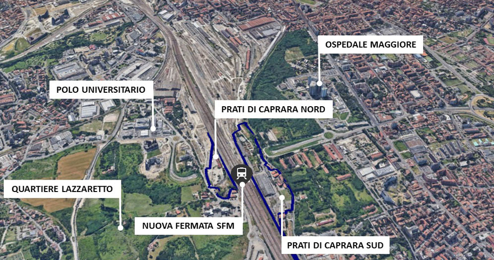 La zona di Bologna Ravone-Prati