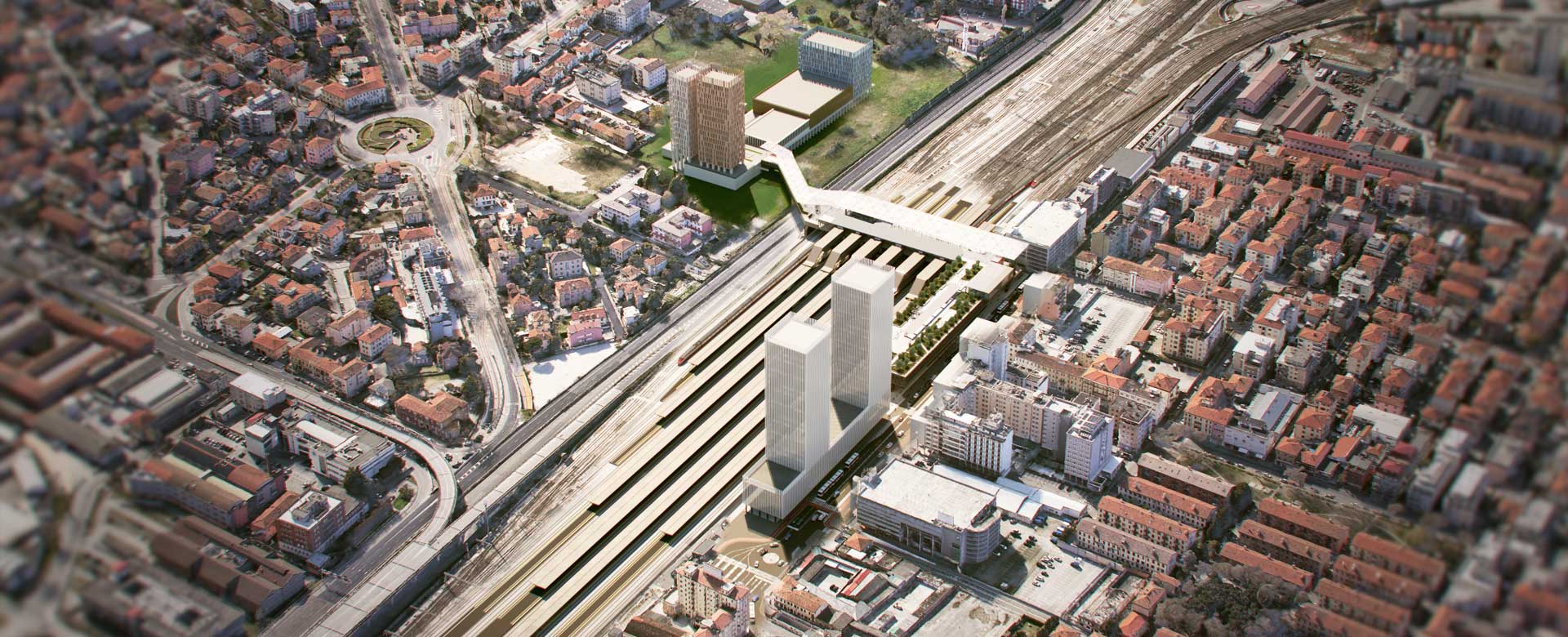 Rendering del progetto di riqualificazione della stazione di Venezia Mestre
