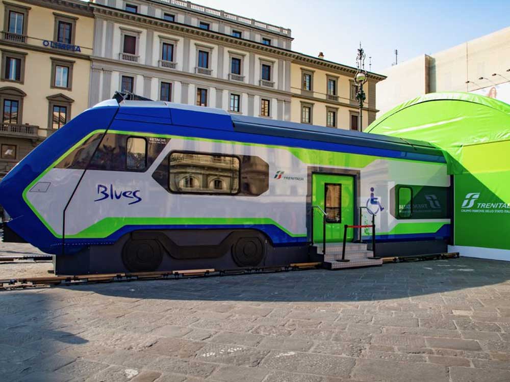Mock up del treno Blues