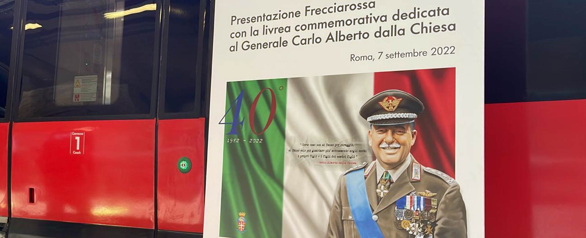 Il Frecciarossa dedicato al Generale dalla Chiesa