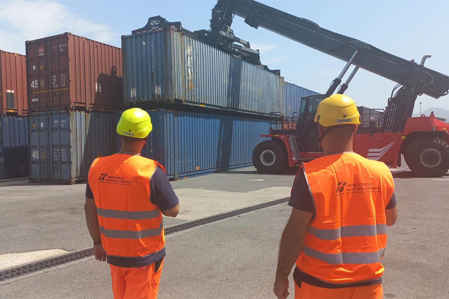 Lavori al Terminal merci di Pomezia