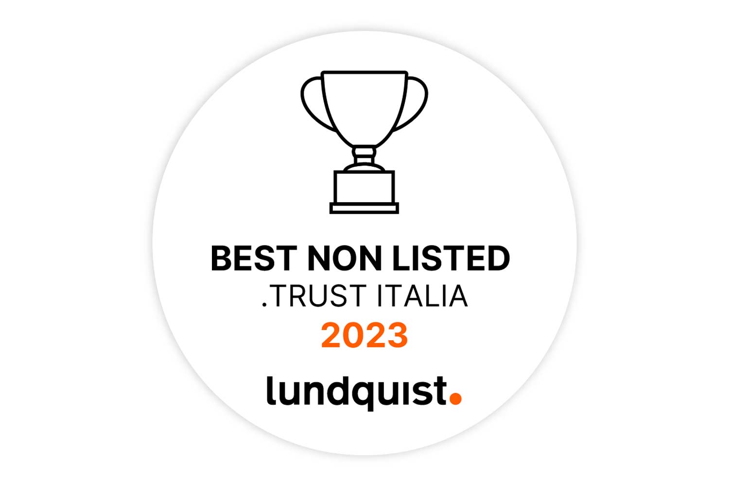 Badge .trust Best Not Listed che Lundquista ha assegnato al Gruppo FS Italiane