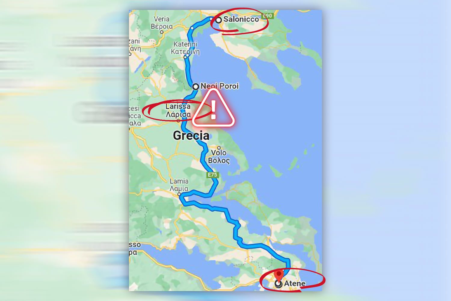 La mappa dell'incidente 