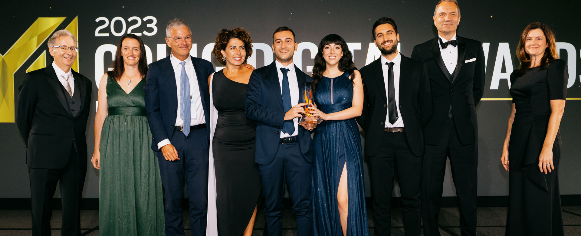 Rappresentati di Italferr ritirano il premio Going Digital Awards of Infrastructure 2023