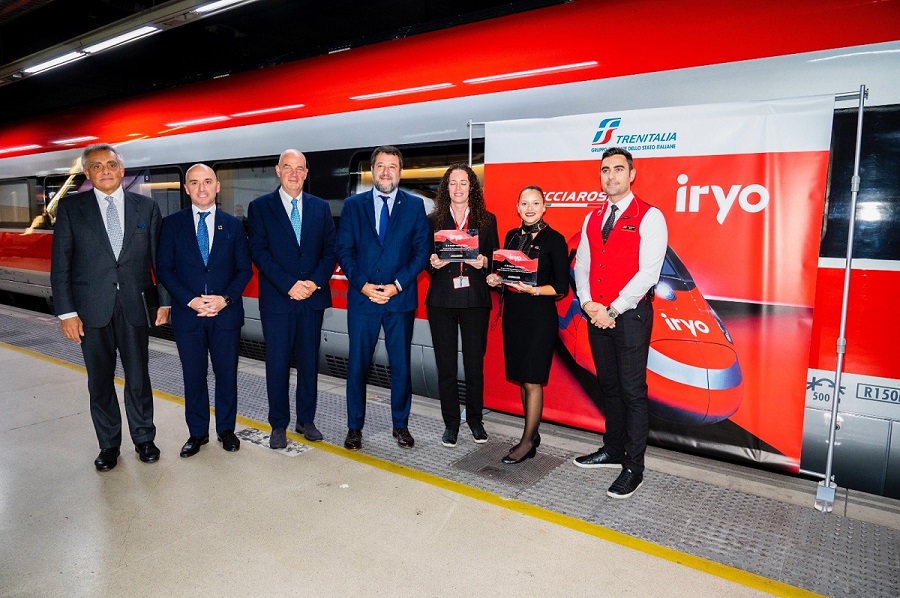 Ministro Salvini in Spagna con Frecciarossa iryo