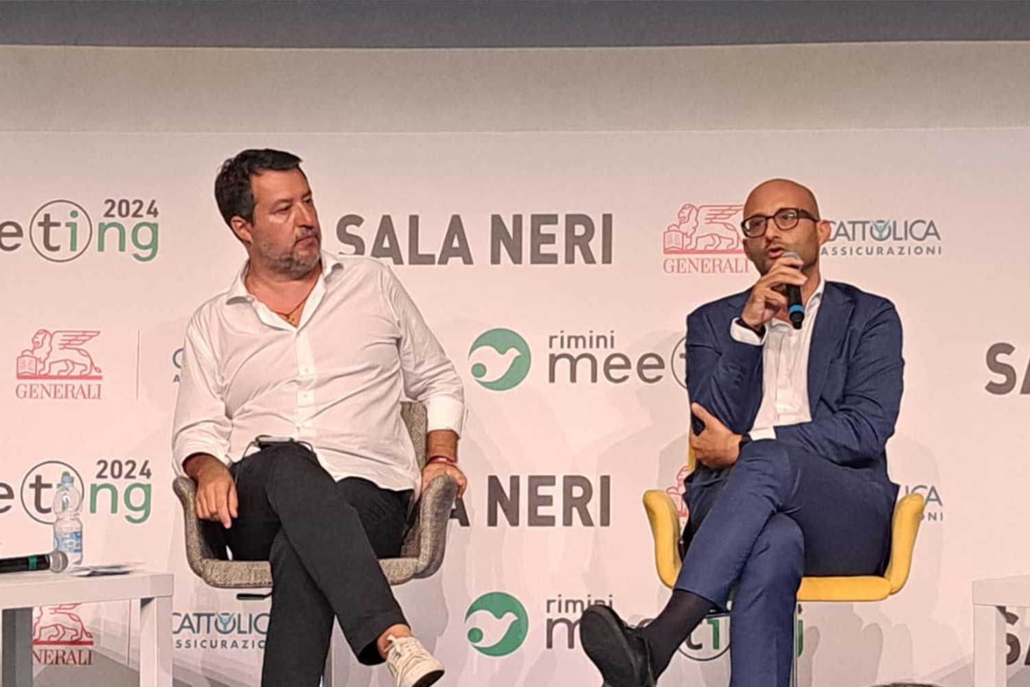 meeting di rimini, il Ministro Salvini e l'AD di RFI Strisciuglio 