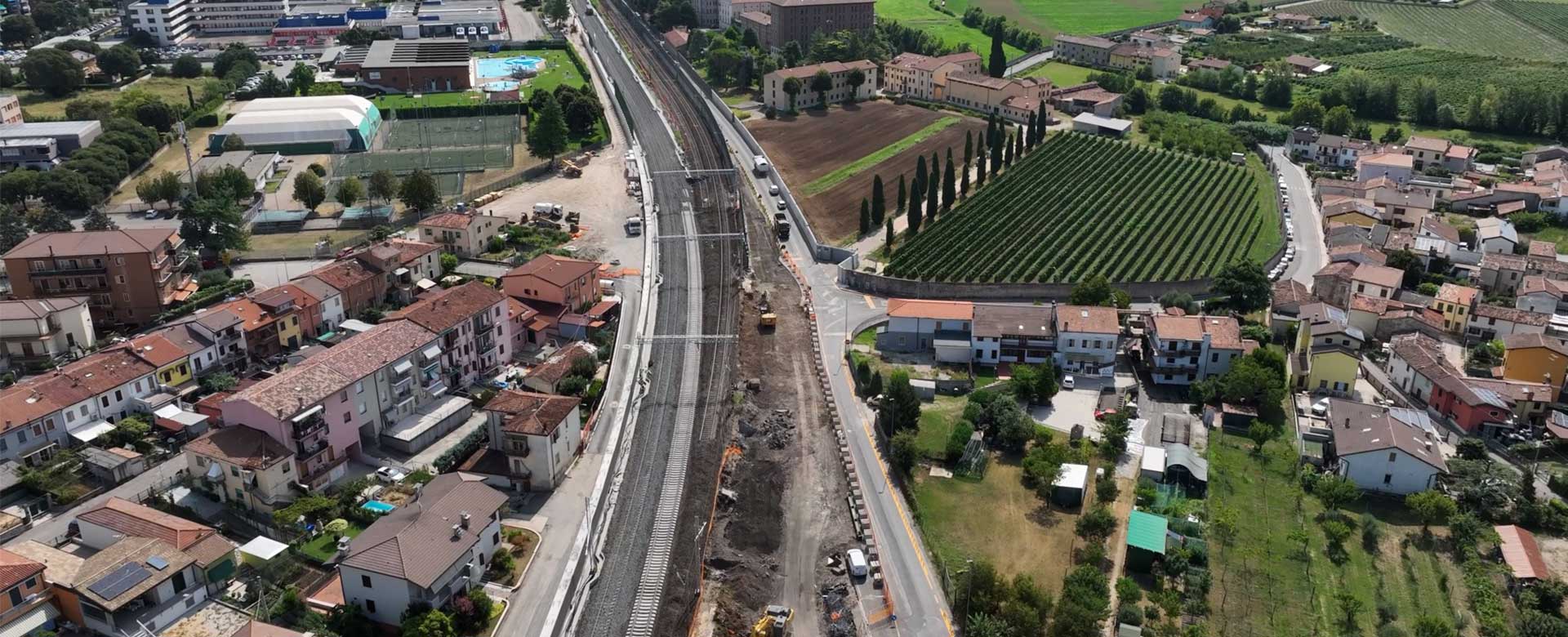 Cantiere sulla Verona-Vicenza