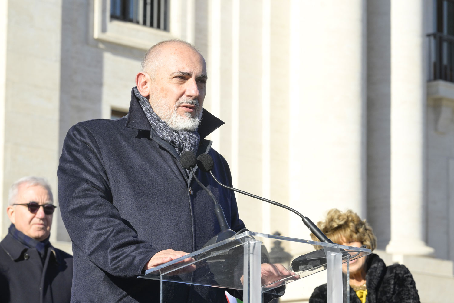 L'AD del Gruppo FS Stefano Donnarumma all'inaugurazione di Piazza Pia a Roma
