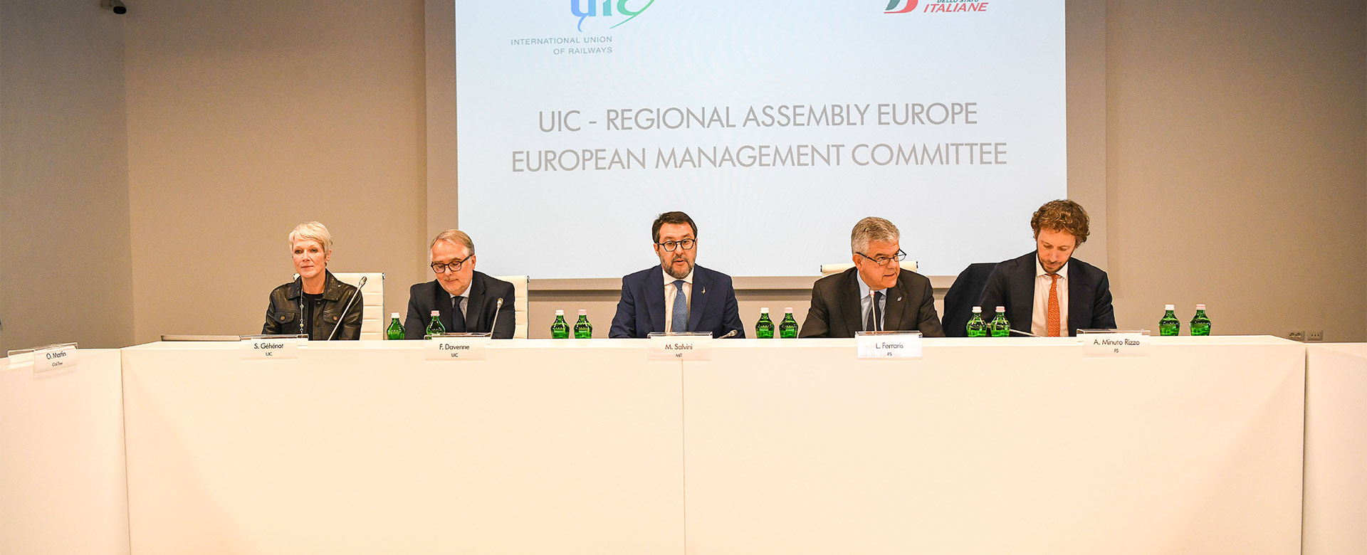La prima riunione a Roma dell'UIC con la presidenza di Luigi Ferraris