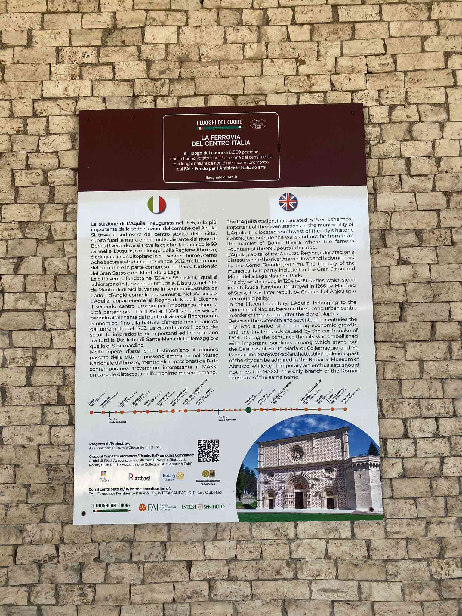 Pannello Stazione L'Aquila 