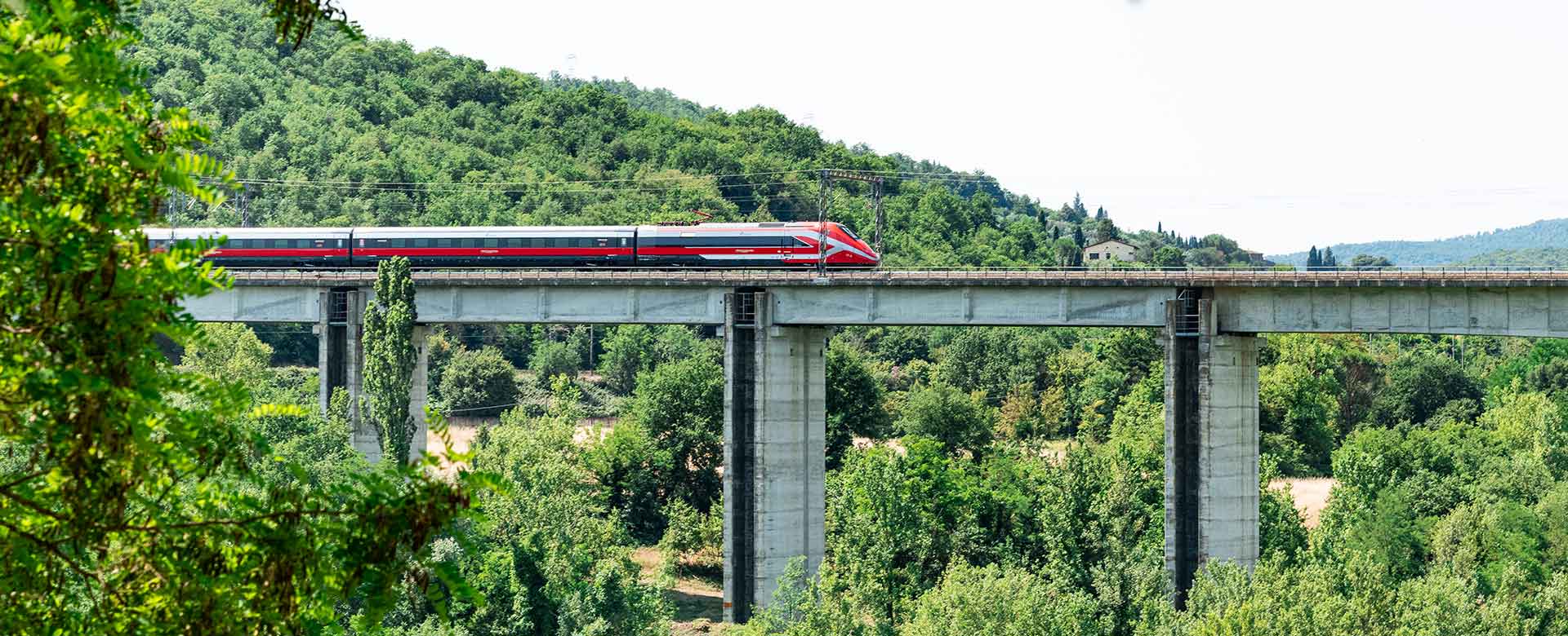 Treno alta velocità in corsa