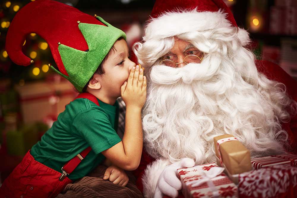 Bambino con Babbo Natale