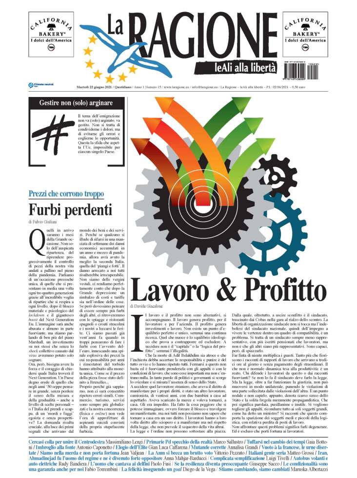 Prima pagina de La Ragione