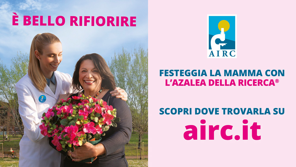 Domenica 9 maggio i volontari dell'AIRC sono nelle prinicipali piazze italiane per vendere le Azalee della Ricerca, acquistabili anche su Amazon