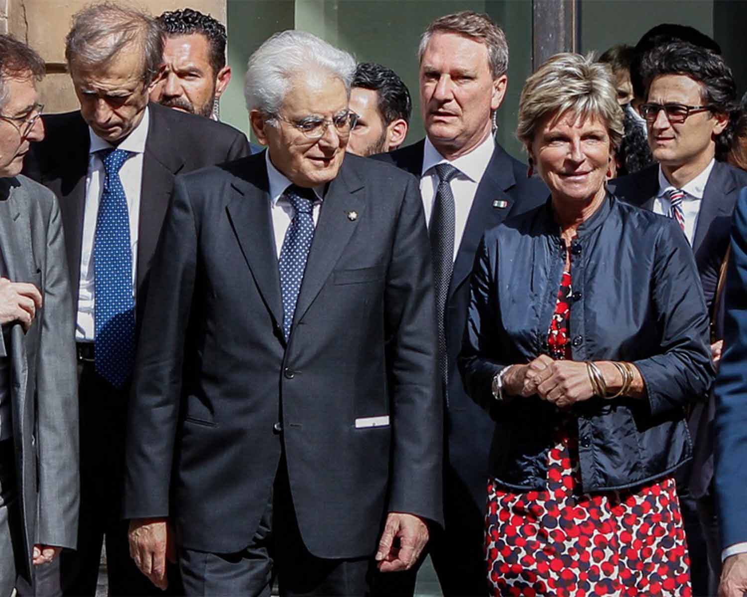 Christillin con il Presidente della Repubblica italiana, Sergio Mattarella, in visita al Museo Egizio (2015)