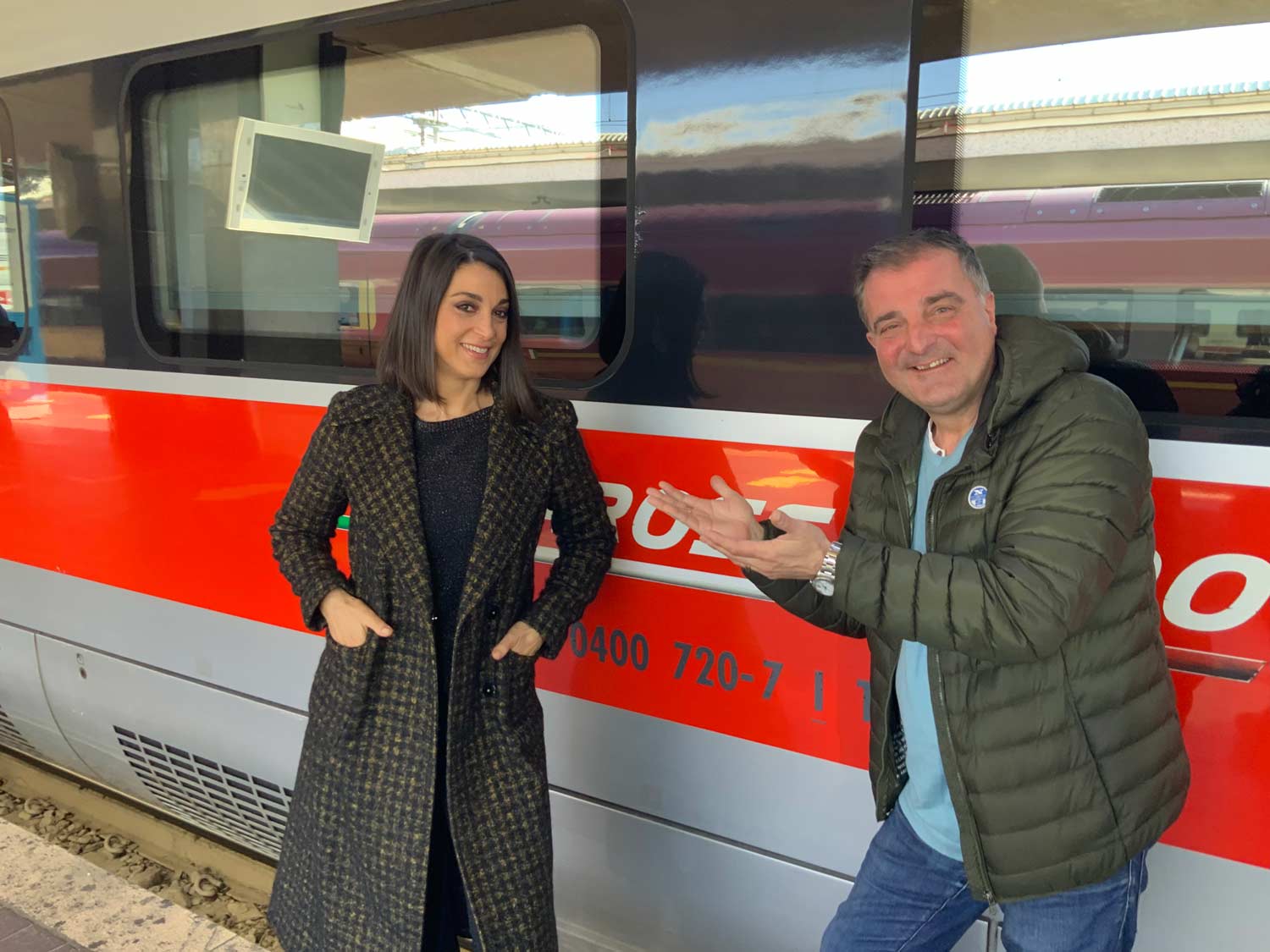 Donatella Finocchiaro con il giornalista Andrea Radic