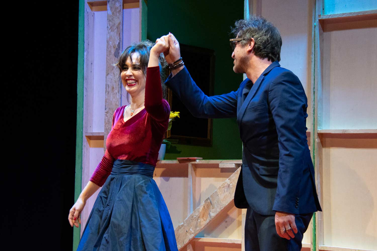 Chiara Francini in teatro insieme ad Alessandro Federico in Coppia aperta quasi spalancata © Giuseppe Santamaria Palombo