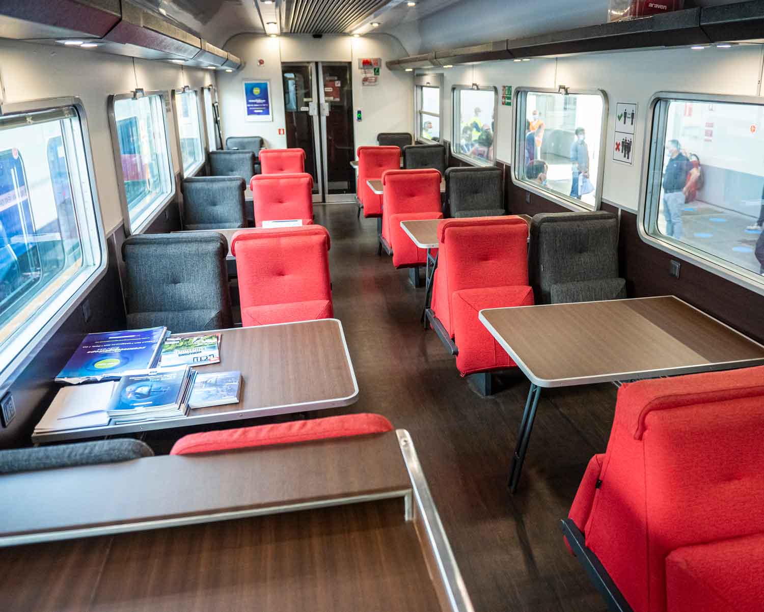 Interno del Connecting Europe Express ©archivio FS Italiane (Foto Nicolò Campo|LaPresse)