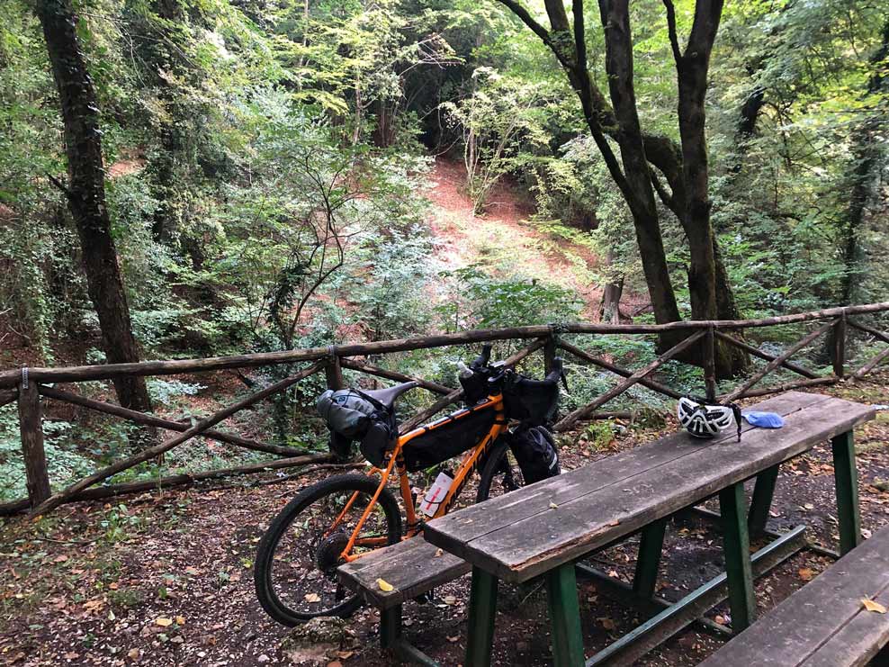 La Cicloturistica Tre.ma fa una sosta nella Foresta Umbra