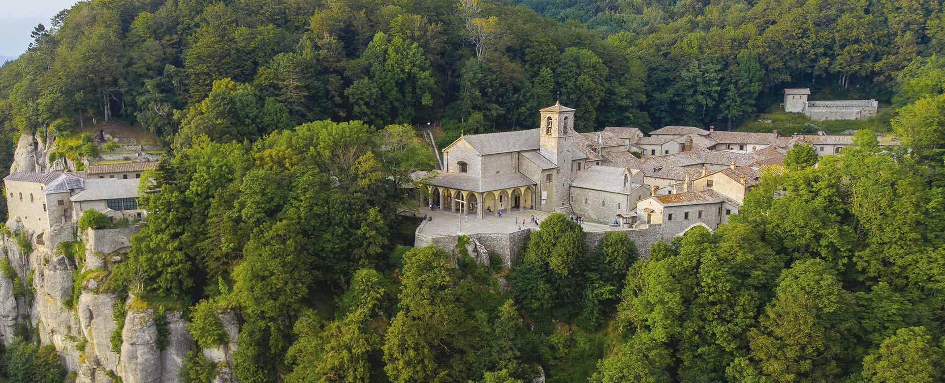 Il monte della Verna con il santuario