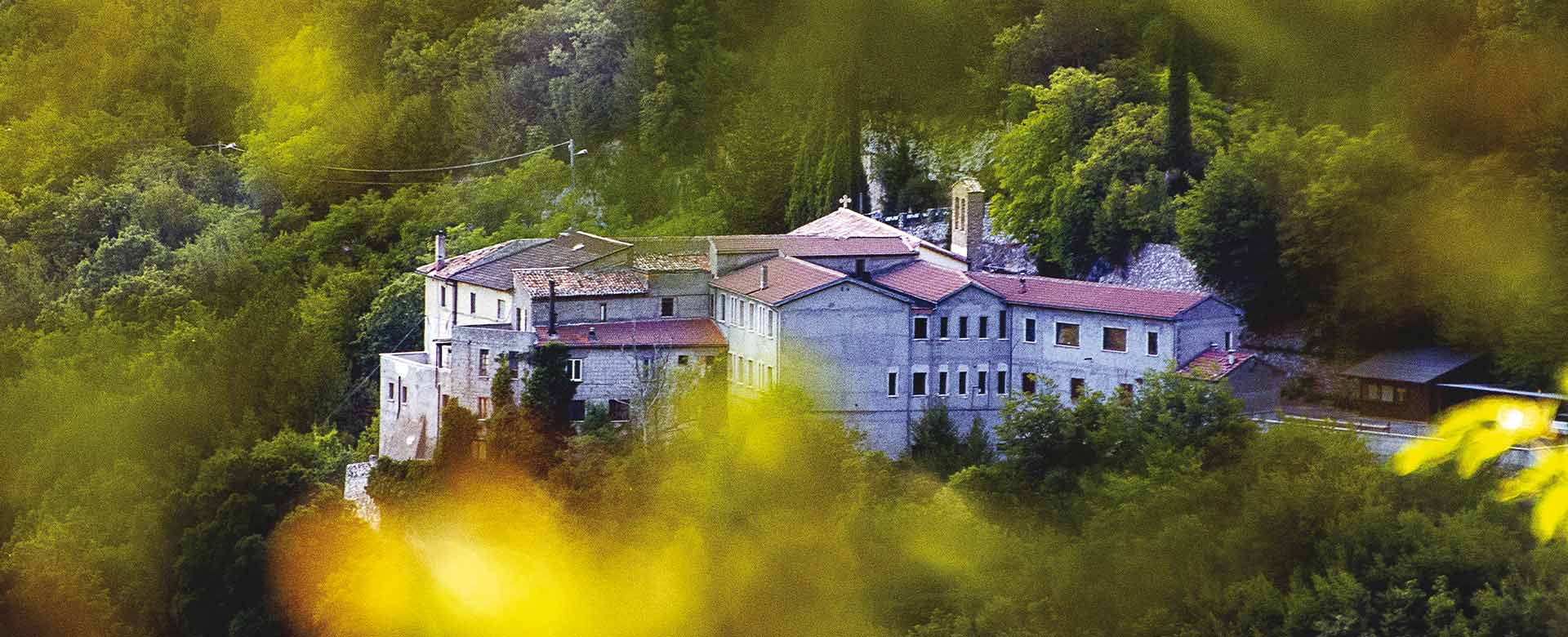 Vista dall'alto del Santuario di Poggio Bustone (RI)