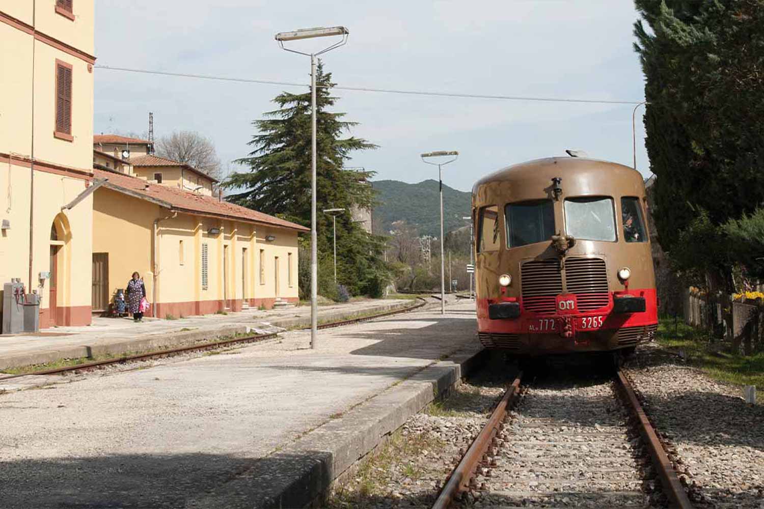La storica stazione ferroviaria di Monte Amiata (SI), sulla linea Asciano-Monte Antico