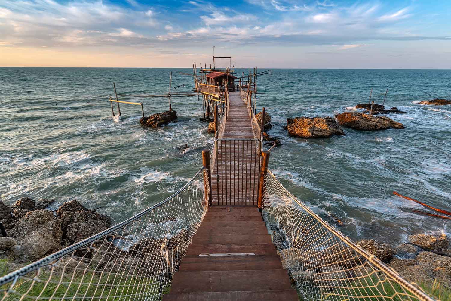 Un trabocco sulla costa chietina, in Abruzzo