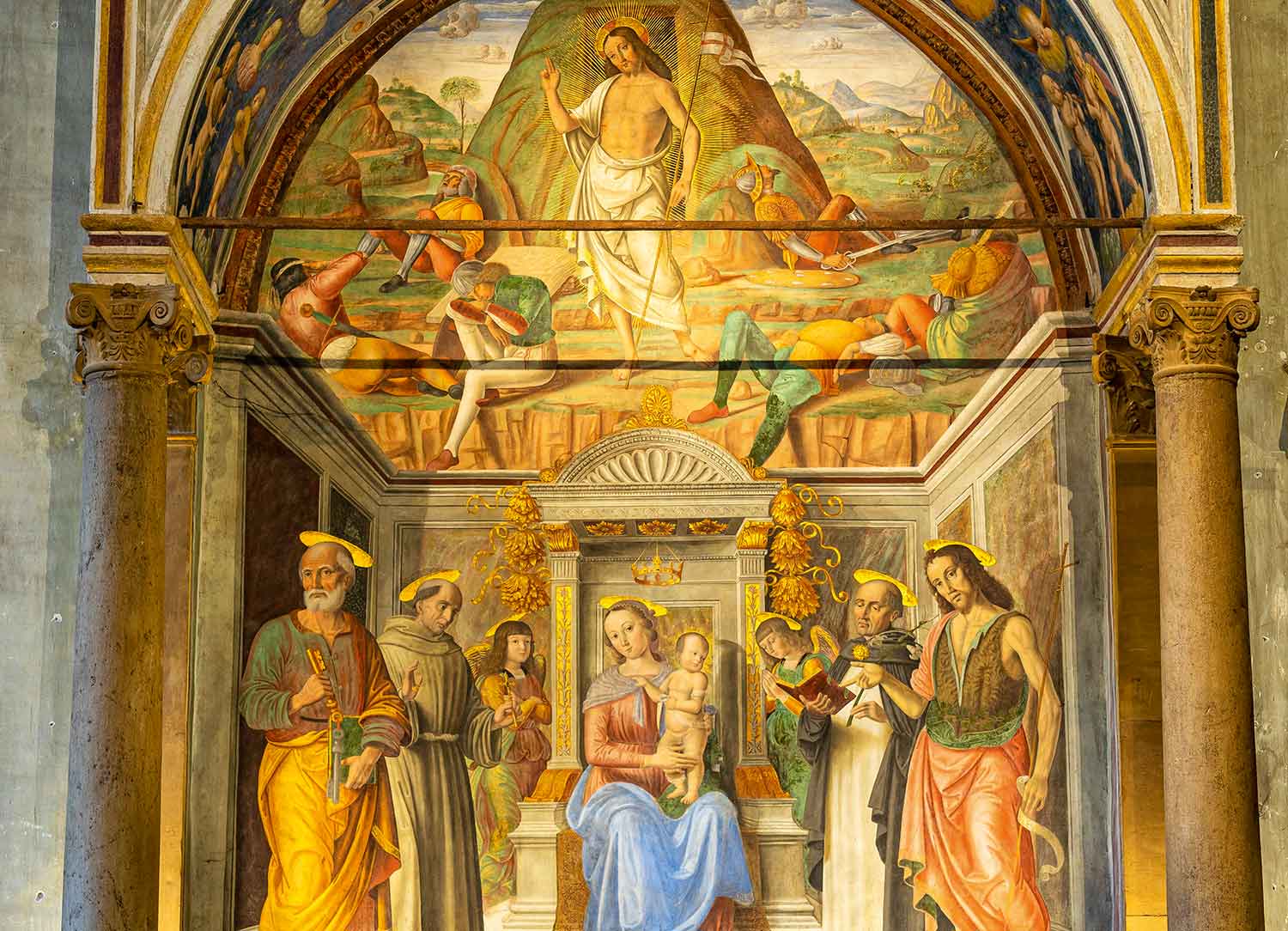 La Cappella Tiranni all'interno della chiesa di San Domenico di Cagli (PU)