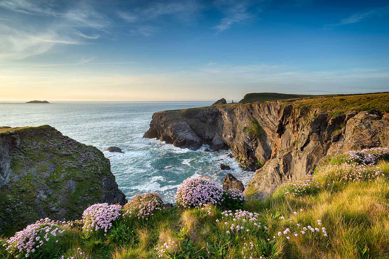 Le scogliere della Cornovaglia in Gran Bretagna 