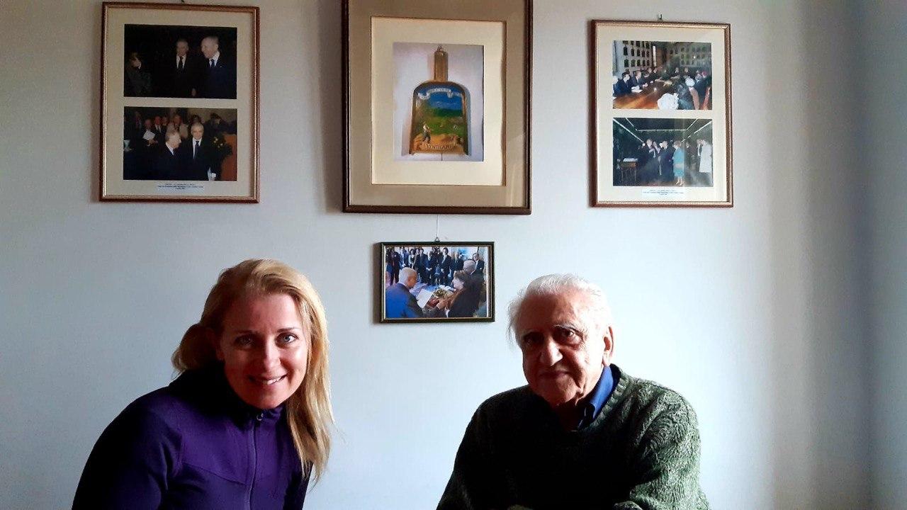 Valentina Lo Surdo e il prof. Francesco Sabatini (Presidente emerito Accademia della Crusca)